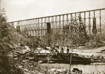 Ponte di Falling Water, Ferrovia di Nashville e Chattanooga, 1861-65