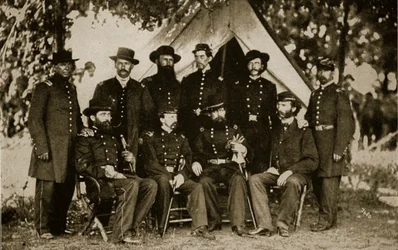 Generale Jefferson C. Davis e Staff