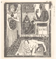 Donna bendata e mostro