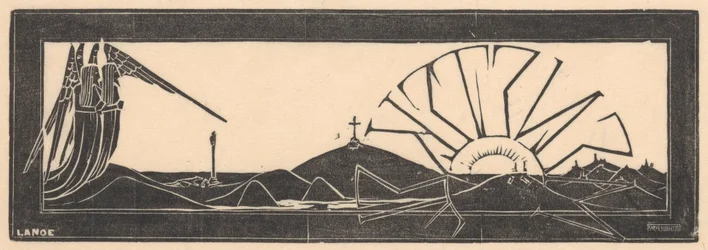 Figure alate in paesaggio collinare