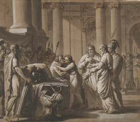 Scena dalla storia romana, raffigurante un giovane che riceve un