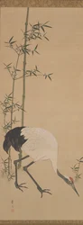 Gru, bambù e pino, periodo Edo