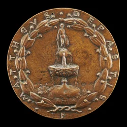 Fontana sormontata da una figura maschile nuda (retro), c. 1446