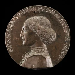 Sigismondo Pandolfo Malatesta, 1417-1468, Signore di Rimini e Fano (dritto)