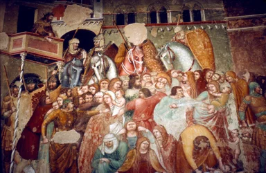 Strage degli Innocenti, affresco nella chiesa di Santi Agostino, Siena, 1482