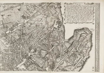 Mappa di Roma, parte in alto a destra