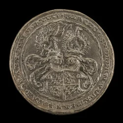 Scudo con elmi e creste [retro] (1535)