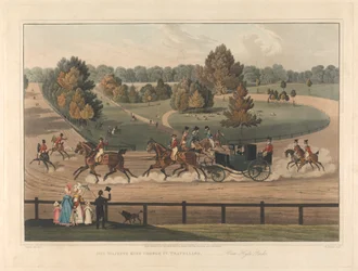 Viaggio di Sua Maestà Re Giorgio IV - Veduta di Hyde Park