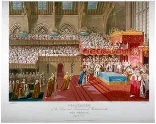 Incoronazione di re Giorgio IV, Westminster Hall, Londra, 1821 1824.