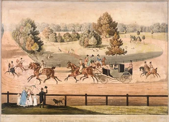 Re Giorgio IV che cavalca attraverso Hyde Park, Londra, 1831