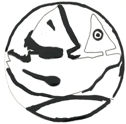 Du Serie Glyphes 9, 2017 (inchiostro indiano)