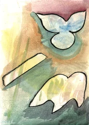 douce le matin 7, 2021 (acquerello, carboncino)