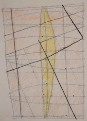 grafico a bastoni 3, 2014 (pastello acquarello)