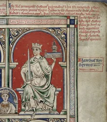 Riccardo I Cuor di Leone dalla Historia Anglorum, Chronica majora