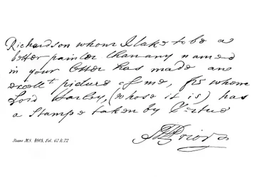 Parte di una lettera del poeta Matthew Prior