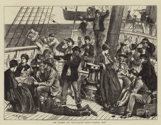 A bordo di una nave di emigranti, Terra, Ho!