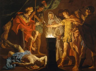 Mucius Scaevola in presenza di Lars Porsenna, 1640 circa (olio su tela)
