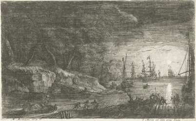 Paesaggio marino al chiaro di luna