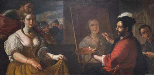 Apelle dipinge il ritratto di Campaspe, amante di Alessandro Magno, seconda metà del XVII secolo