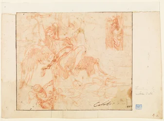 Angelo volante e altre figure