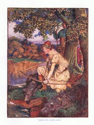 Esci cervo bianco, illustrazione da Le Fiabe di Lady Ann, 1914