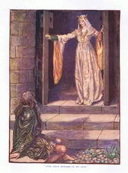 Trova la tua ricompensa nel mio amore, illustrazione da Le Fiabe di Lady Ann, 1914