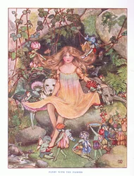 Pansy con le fate, illustrazione da Le Fiabe di Lady Ann, 1914
