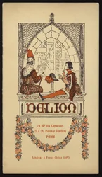 Illustrazione di copertina per il catalogo di cappelli emesso da Delion, Parigi, nel 1908