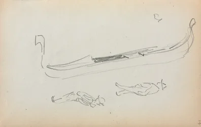 Taccuino italiano: Gondola e due gondolieri pagina 14, 1898-1899