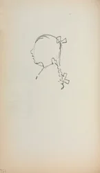 Taccuino italiano: Testa di una ragazza di profilo pagina 152, 1898-1899