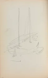 Italian Sketchbook: Barca a vela pagina 60, 1898-1899
