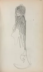 Taccuino italiano: Donna in piedi di profilo pagina 48, 1898-1899