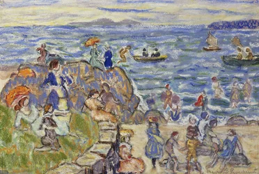 Scena di spiaggia in Massachusetts