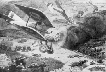 Cavalleria aerea, attacco alla fanteria, 1918