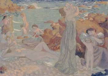 Bagnanti, spiaggia di Pouldu