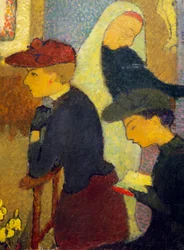Le tre donne. Dipinto di Maurice Denis (1870-1943). Collezione privata.