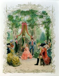 Cerimonia di iniziazione massonica di una massona intorno al 1785, 1890