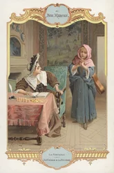 Scena dalla favola di Jean de la Fontaine La Cicala e la Formica