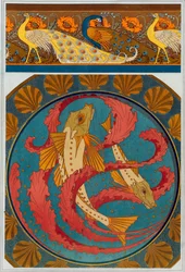 Progetti per il bordo di pavone e papavero, pub. 1897