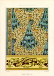 Pavoni e pesci in ornamentazione Art Nouveau