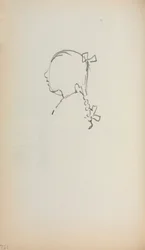 Quaderno degli schizzi italiano: Testa di ragazza di profilo (pagina 152)