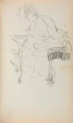 Taccuino degli schizzi italiani: Donna seduta che cuce (pagina 153)