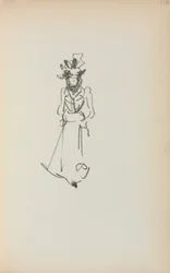 Quaderno degli schizzi italiano: Donna in piedi ( pagina 118)