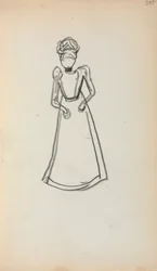 Quaderno degli schizzi italiano: Donna in piedi (pagina 240)