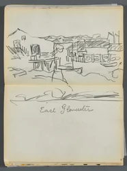 Sketchbook- The Granite Shore Hotel, Rockport, pagina 080 e 81: "East Gloucester".