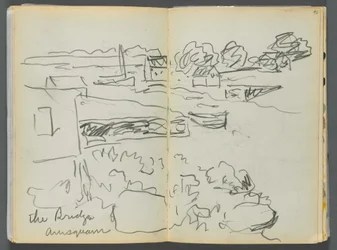 Sketchbook- The Granite Shore Hotel, Rockport, pagina 092 e 93: "Il ponte di Annisquam".