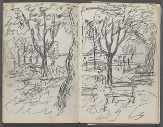 Taccuino di schizzi, The Dells, N° 127, pagina 008 e 9: Paesaggio