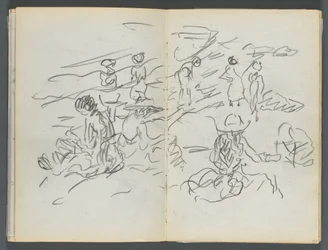 Sketchbook, The Dells, N° 127, pagina 100 e 101: Figure su una spiaggia