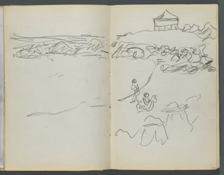 Sketchbook, The Dells, N° 127, pagina 130 e 131: Vista costiera