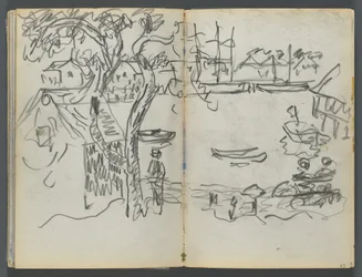Sketchbook, The Dells, N° 127, pagina 162 e 163: Vista sul porto